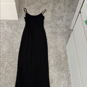 See You Monday Black Spaghetti Strap Maxi Dress
